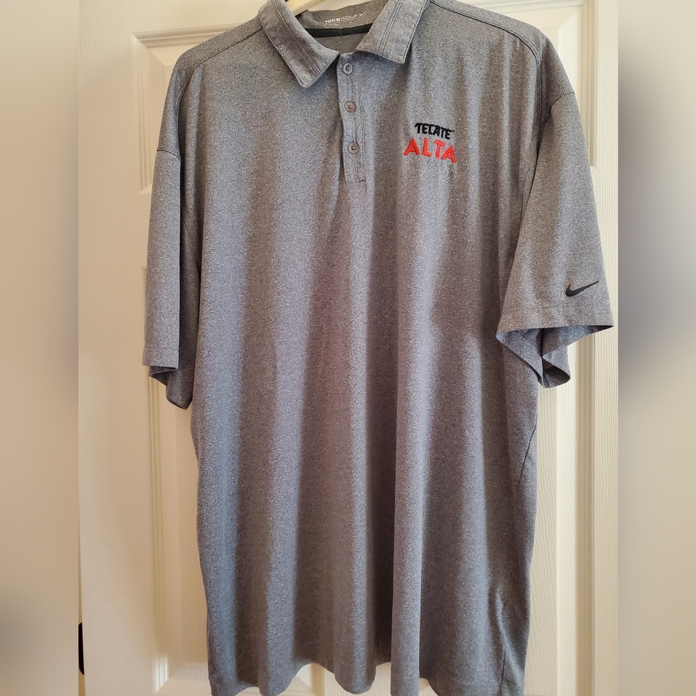 NIKEGOLF Dri-Fit Men's Tecate Alta Polo Gray Big 'n Tall Sz 3XL NWOT